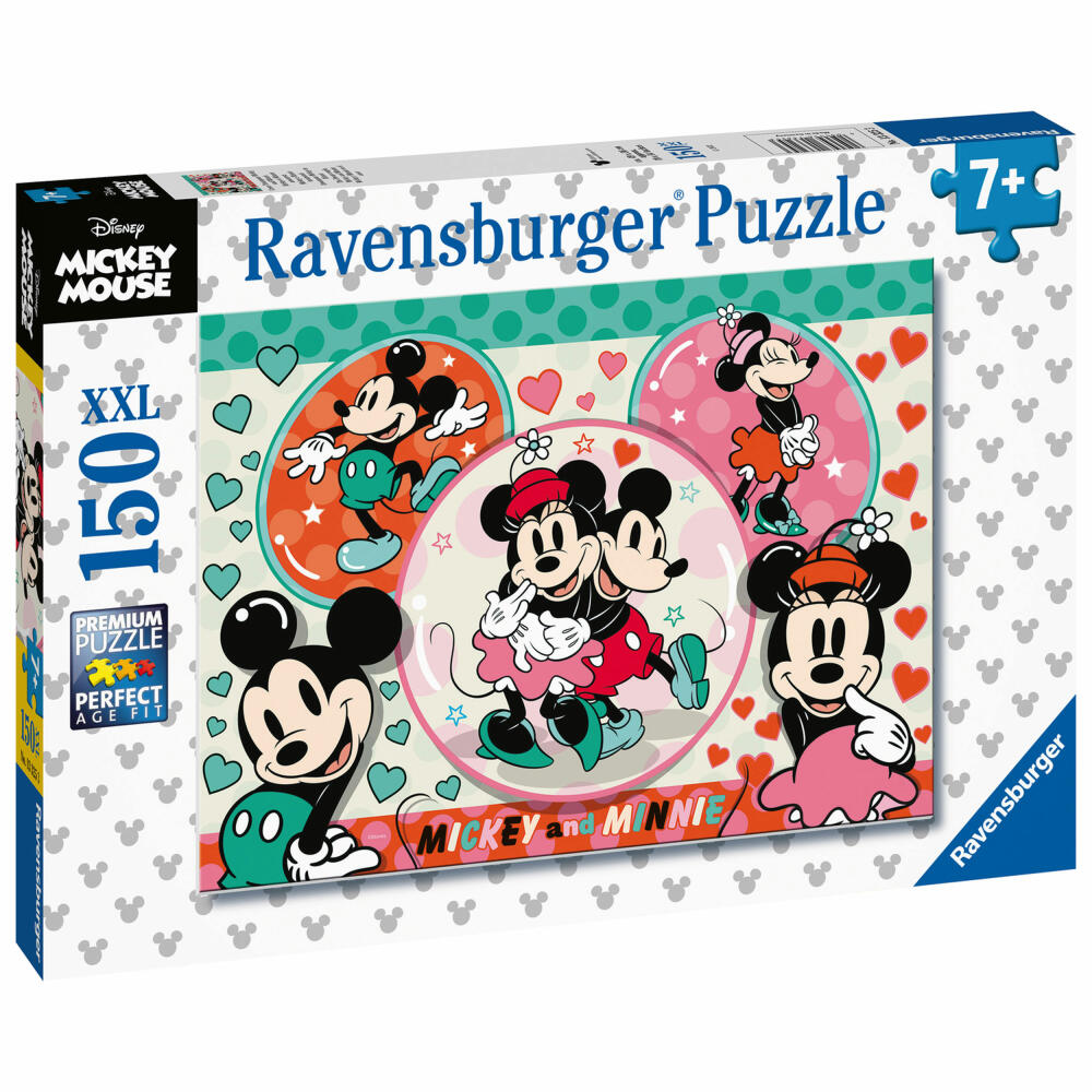 Ravensburger Unser Traumpaar Mickey und Minnie, Kinderpuzzle, Kinder Puzzle, 150 Teile, 13325