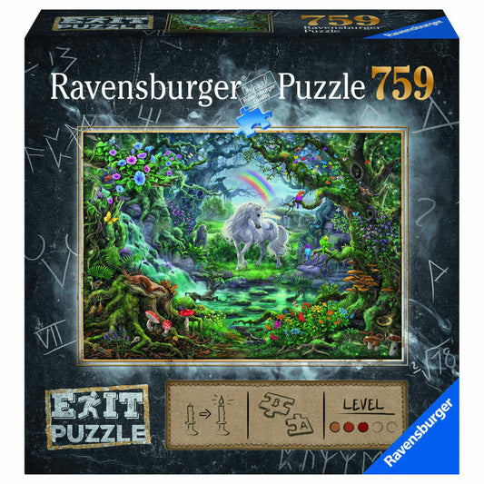 Ravensburger Exit Puzzle Einhorn, Erwachsenenpuzzle, Ratespiel, Rästel, Erwachsenen Puzzles, 759 Teile, 15030