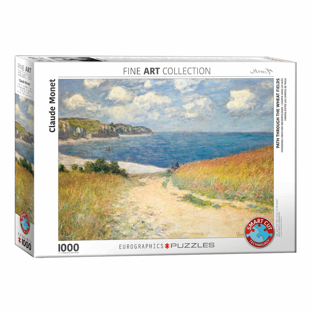 Eurographics Puzzle Strandweg zwischen Weizenfeldern von Claude Monet, 1000 Teile, 68 x 48 cm, 6000-1499