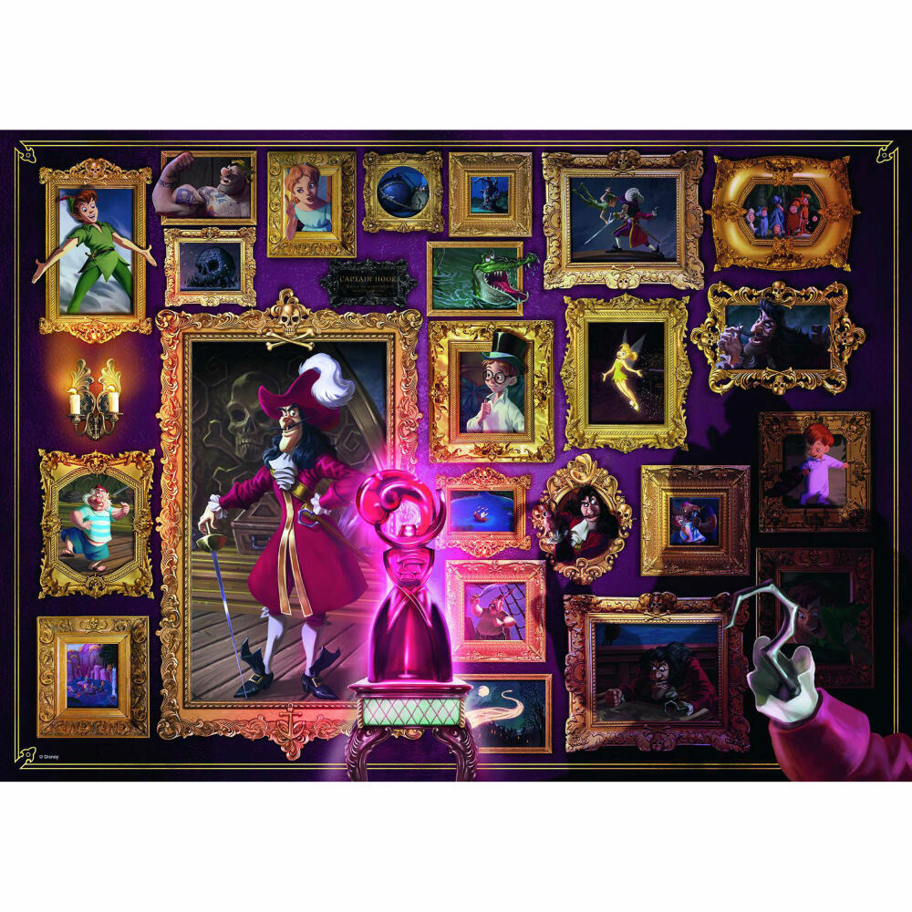 Ravensburger Puzzle Villainous Captain Hook, Erwachsenenpuzzle, Erwachsenen Puzzles, 1000 Teile, 15022