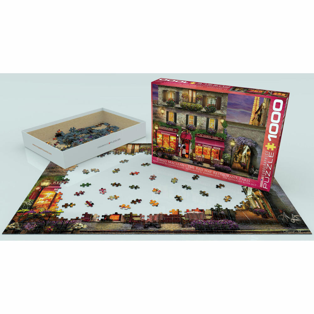 Eurographics Puzzle Zum Chapeau Rouge Restaurant in Paris, 1000 Teile, 68 x 48 cm, 6000-0963