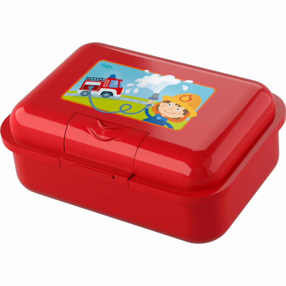 HABA Brotdose Feuerwehr, Lunchbox, Vesperdose, Brotdose, Kinder, 1303696001