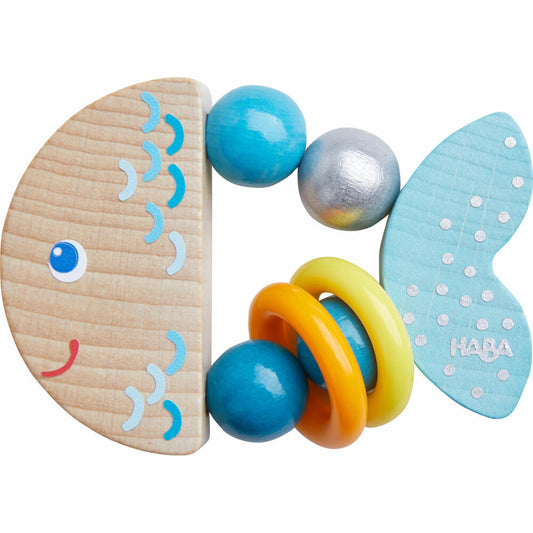 HABA Greifling Klapperfisch, Greifspielzeug, Rassel, Spielzeug, ab 6 Monaten, 1305582001