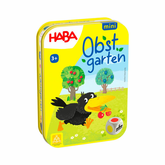 HABA Obstgarten Mini, Würfelspiel, Klassiker, Kinderspiel, Kinder Spiel, ab 3 Jahren, 2011615001