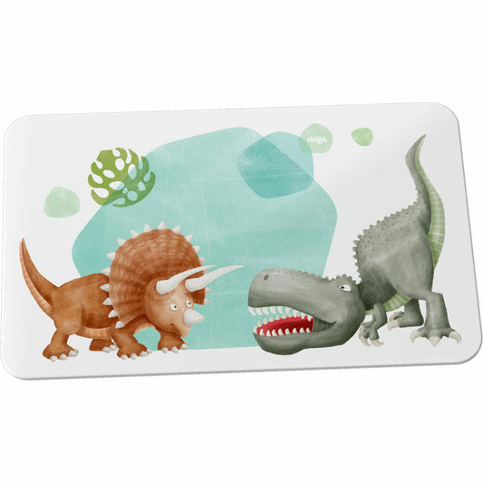 HABA Brettchen Dinos, Frühstücksbrettchen, Kinder, Melamin, 23.5 x 14.5 cm, 1305148001