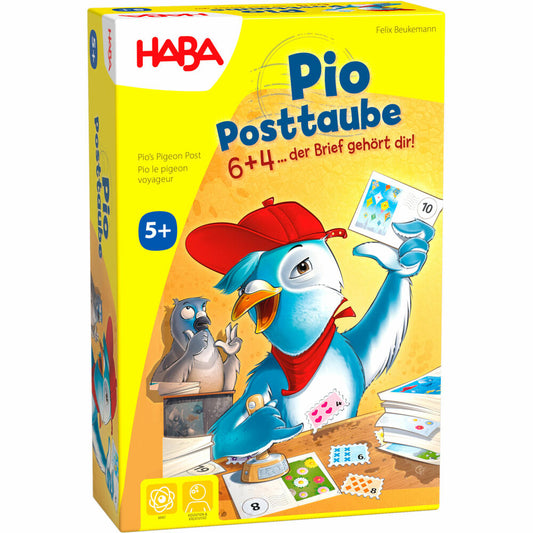 HABA Pio Posttaube, Postspiel, Rechen-Spiel, Kinderspiel, ab 5 Jahren, 1306710001