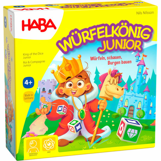 HABA Kinderspiel Würfelkönig Junior, Würfelspiel, Kinder Spiel, ab 4 Jahren, 1307126001