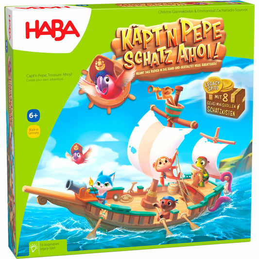 HABA Käptn Pepe, Schatz Ahoi!, Legacy-Spiel, Kinderspiel, Kinder Spiel, ab 6 Jahren, 1307037001