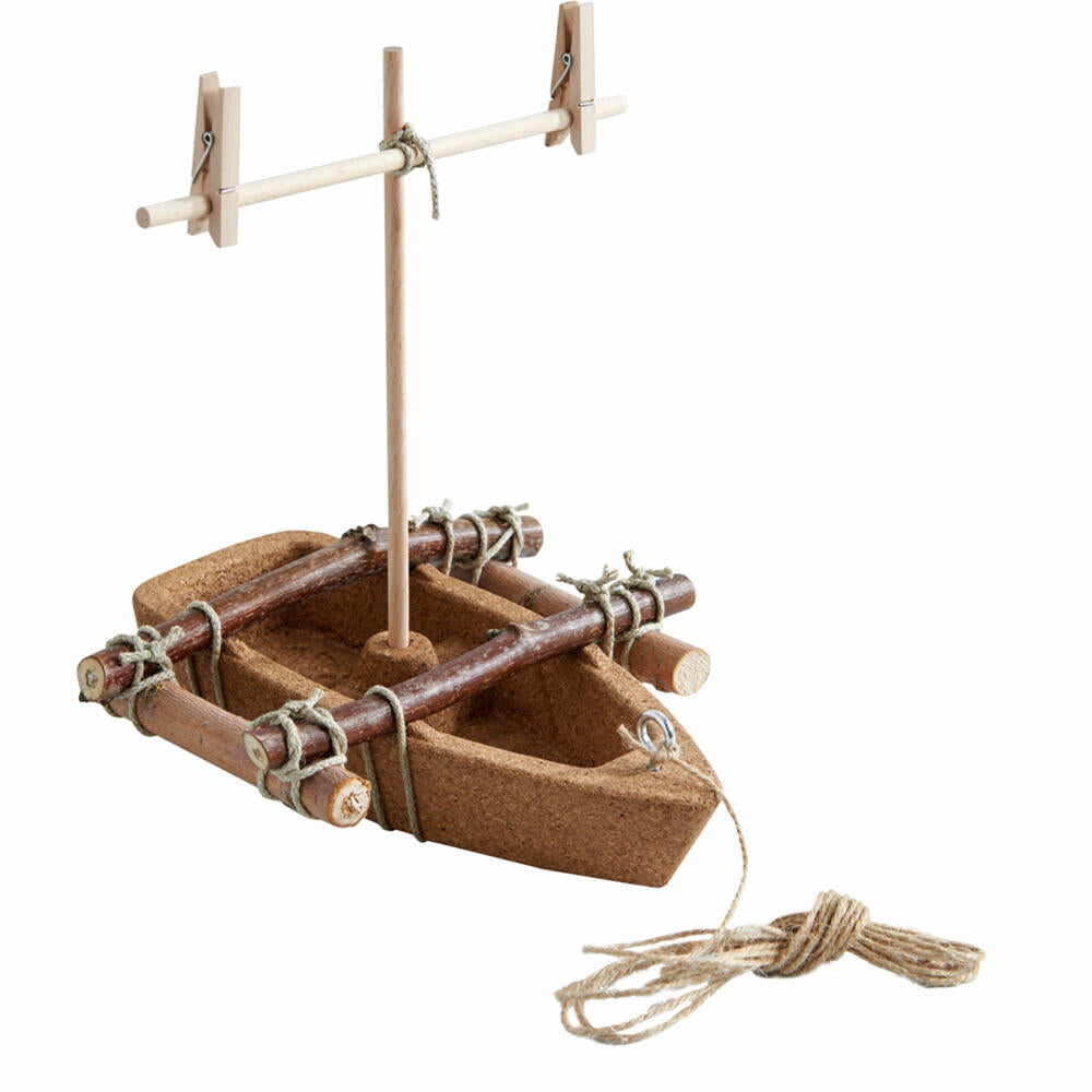 HABA Terra Kids Korkboot-Bausatz, Boot, Segelboot, Kinder, Spielzeug, ab 5 Jahren, 1304244001