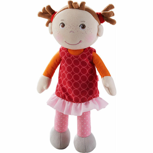 HABA Kuschelpuppe Mirka, Puppe, Stoffpuppe, Spielpuppe, Plüschpuppe, 25 cm, 1305041001