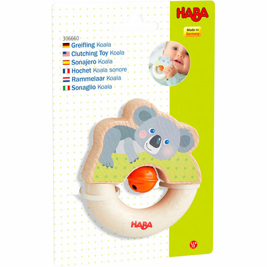 HABA Greifling Koala, Greifspielzeug, Rassel, Spielzeug, ab 6 Monaten, 1306660001