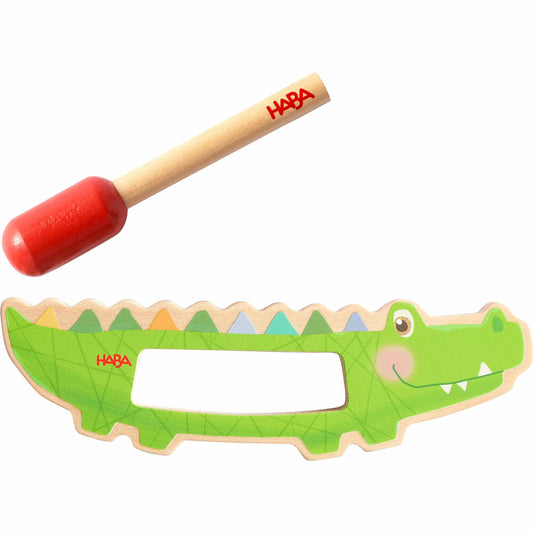 HABA Guiro Krokodil, Klangspielzeug, Kinderspielzeug, Spielzeug, Kinder, ab 2 Jahren, 2010994001