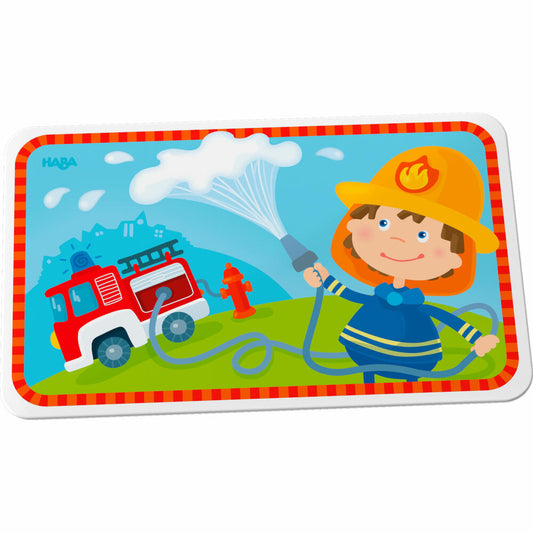 HABA Brettchen Feuerwehr, Frühstücksbrettchen, Kinder, Melamin, 23.5 x 14.5 cm, 1303691001