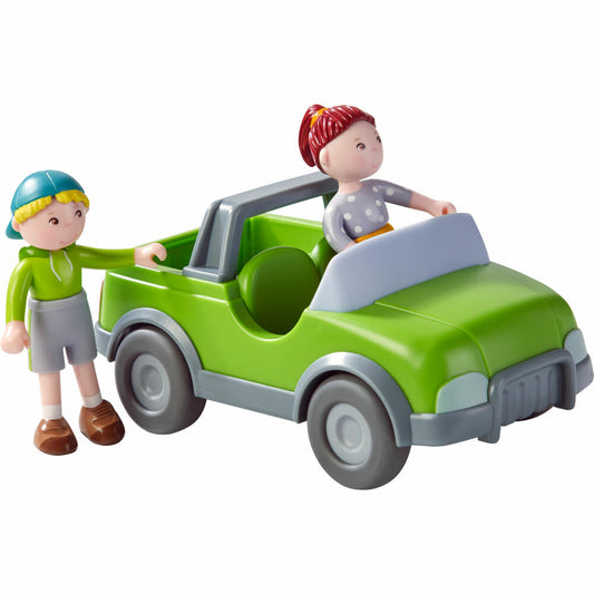 HABA Little Friends Spielset Draußen unterwegs, Spielfigur, Auto, Figur, Spielzeug, ab 3 Jahren, 1306703001