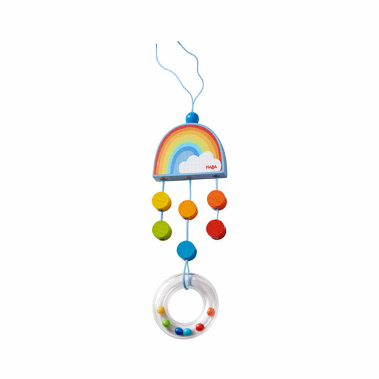 HABA Hängefigur Regenbogen, Anhänger, Babyschale, Kinderbett, Spielzeug, ab 6 Monaten, 2011624001