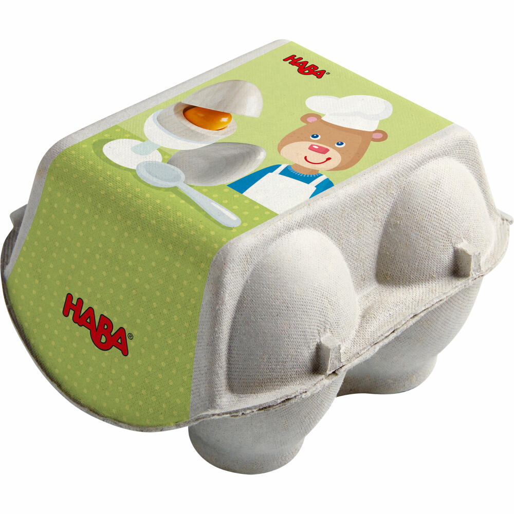 HABA Eier, Spielzeuglebensmittel, Zubehör, Spielküche, Kaufladen, Kinder Spielzeug, 2011614001