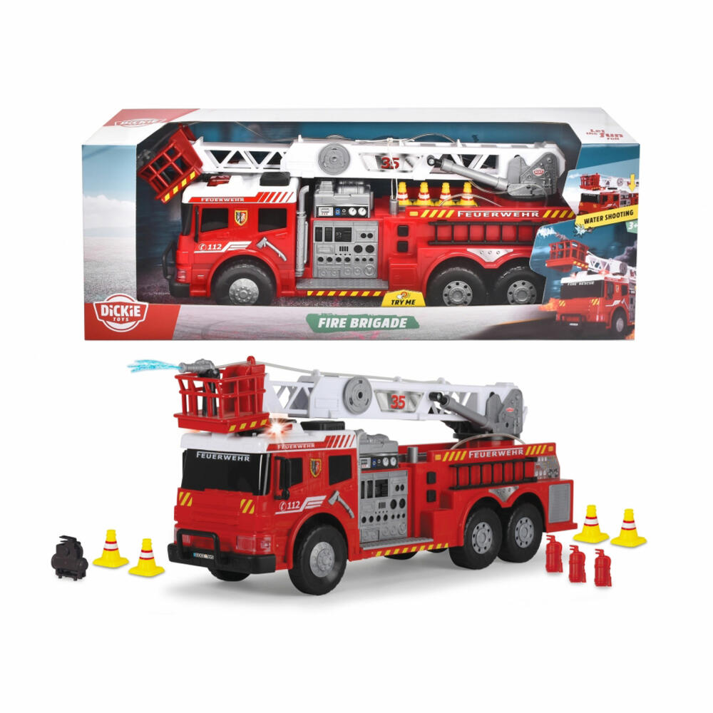 Dickie Toys Fire Brigade, Feuerwehrauto, Feuerwehr Auto, Spielzeug, Feuerwehrlöschzug, 203719015