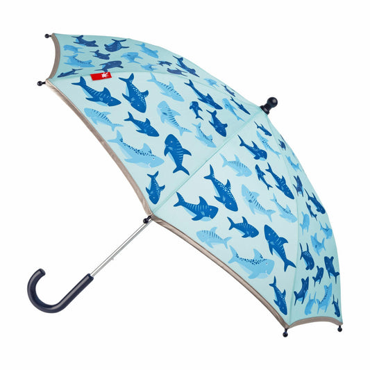 sigikid Regenschirm Hai, Kinderschirm, Regen Schirm, Kinder, Polyester, Ø 75 cm, 25329