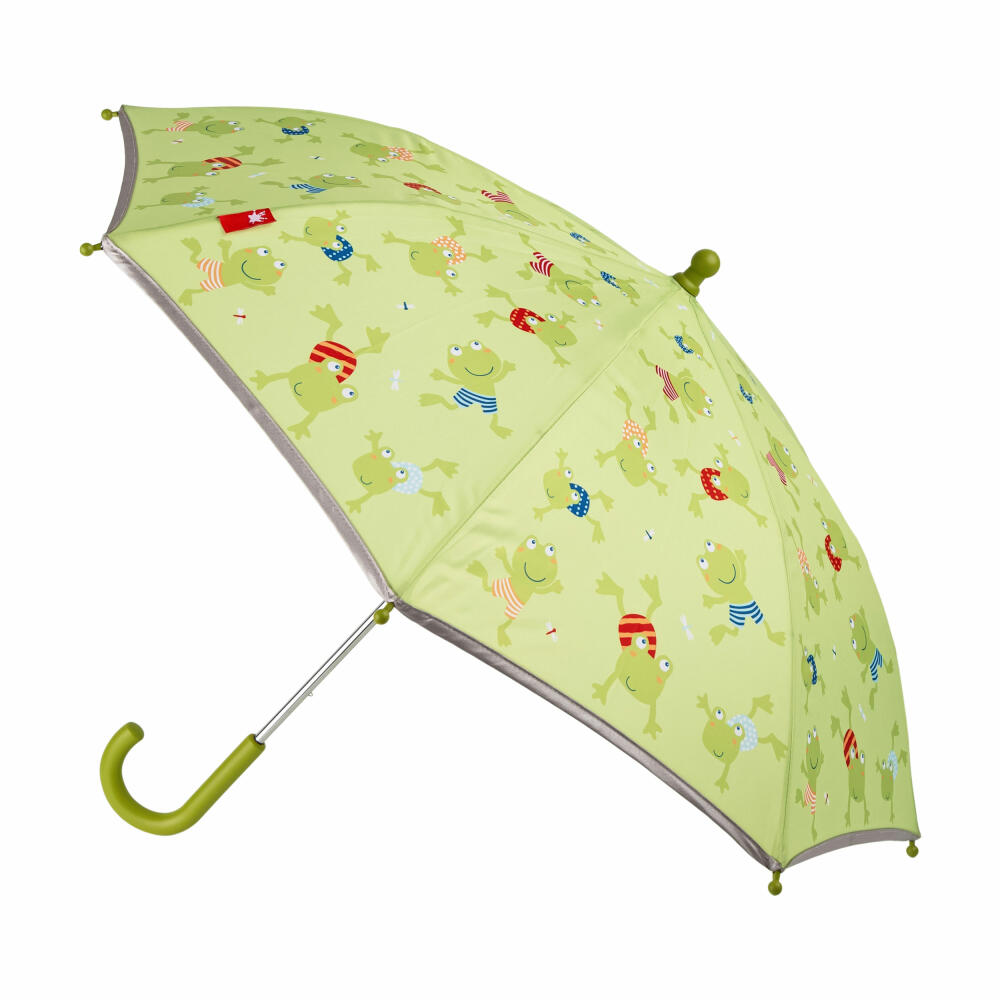 sigikid Regenschirm Frosch, Kinderschirm, Regen Schirm, Kinder, Polyester, Ø 75 cm, 25332