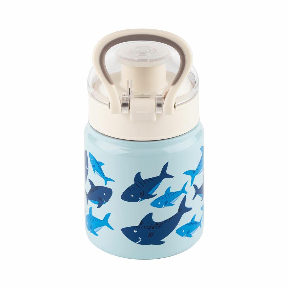 sigikid Trinkflasche Hai, Kindertrinkflasche, Kinder Flasche, Wasserflasche, Edelstahl / Kunststoff, 400 ml, 25317