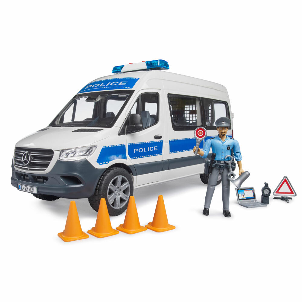 Bruder MB Sprinter Polizei Einsatzfahrzeug, Polizeiauto, Spielzeugauto, Spielzeug Auto, 02683