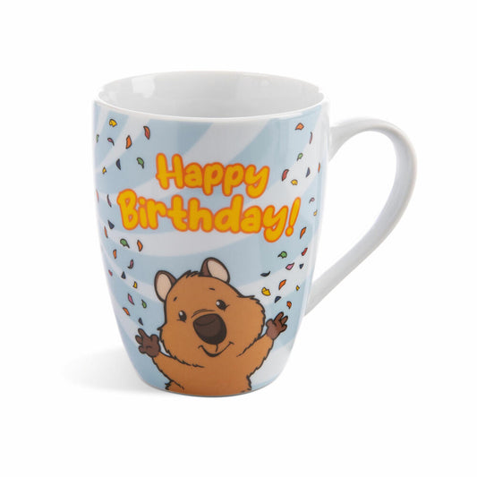 NICI Fancy Mugs Tasse Happy Birthday!, Kaffeetasse, Teetasse, Porzellan, 310 ml, 49496