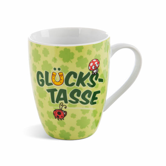 NICI Fancy Mugs Tasse Glückstasse, Kaffeetasse, Teetasse, Porzellan, 310 ml, 49492