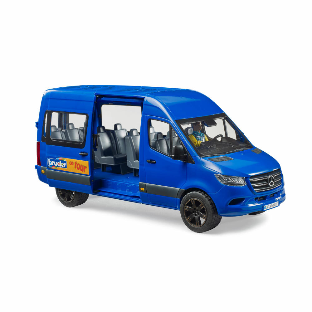 Bruder MB Sprinter Transfer mit Fahrer, Bus, Spielzeugauto, Spielzeug Auto, 02681