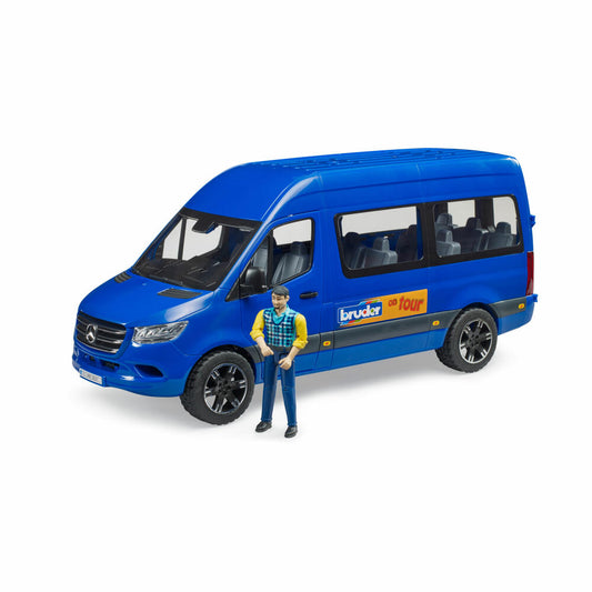 Bruder MB Sprinter Transfer mit Fahrer, Bus, Spielzeugauto, Spielzeug Auto, 02681