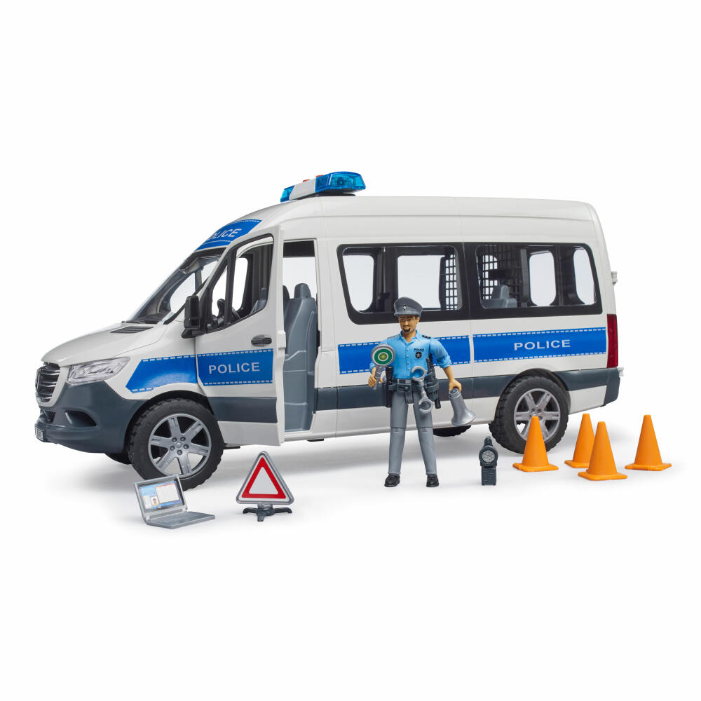 Bruder MB Sprinter Polizei Einsatzfahrzeug, Polizeiauto, Spielzeugauto, Spielzeug Auto, 02683