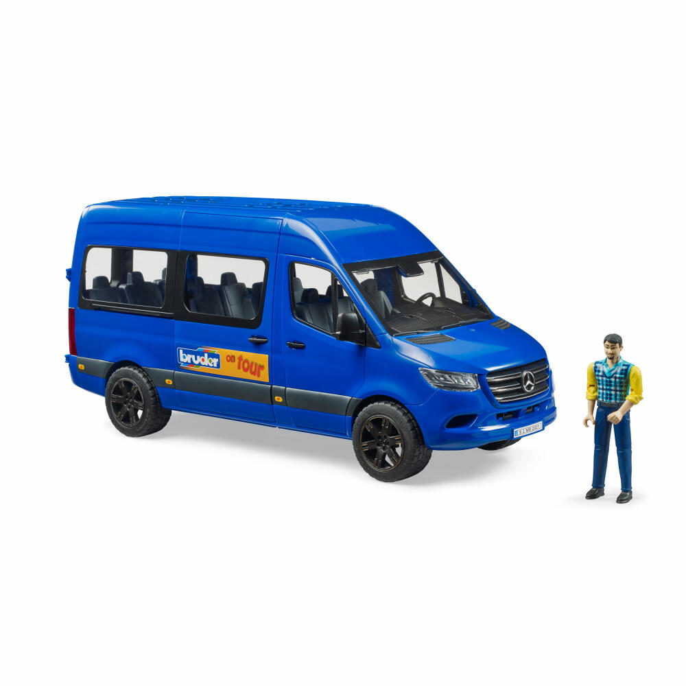 Bruder MB Sprinter Transfer mit Fahrer, Bus, Spielzeugauto, Spielzeug Auto, 02681