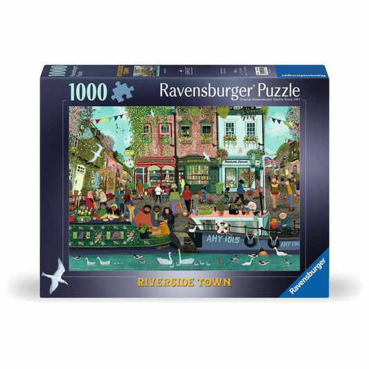 Ravensburger Puzzle Riverside Town, Erwachsenenpuzzle, 1000 Teile, 12000814