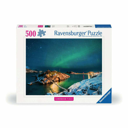 Ravensburger Puzzle Nordlichter in Tromso - Norwegen, Erwachsenenpuzzle, 500 Teile, 12000845