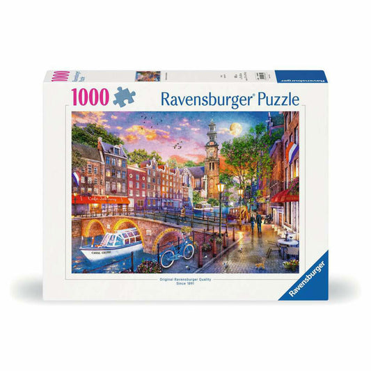 Ravensburger Puzzle Sonnenuntergang Amsterdam, Erwachsenenpuzzle, 1000 Teile, 12000884