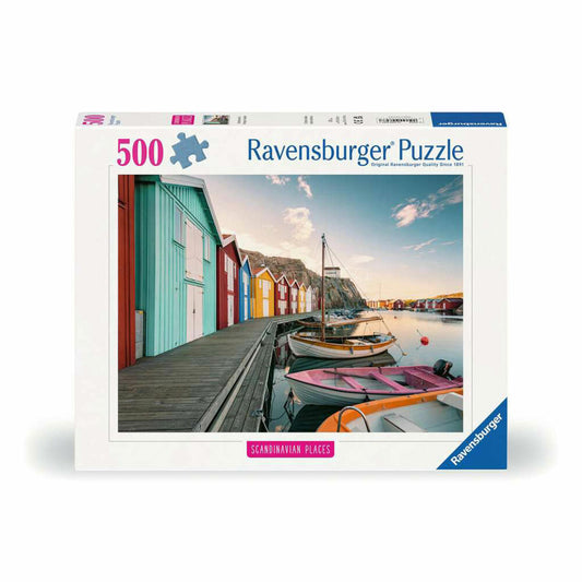 Ravensburger Puzzle Bootshäuser in Smögen - Schweden, Erwachsenenpuzzle, 500 Teile, 12000847