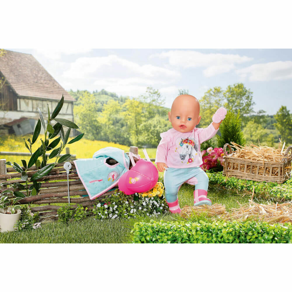 Zapf Creation BABY born Deluxe Reiter Outfit, Puppenkleidung, Puppen Kleidung, 43 cm, 831175