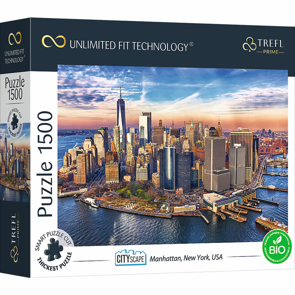 Trefl Puzzle UFT Cityscape: Manhattan, New York, USA, 1500 Teile, 85 x 58 cm, 26189