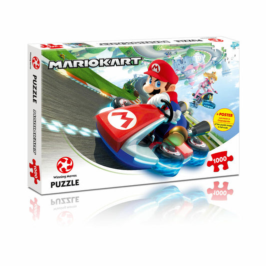 Winning Moves Puzzle Mario Kart Funracer, Legespiel, Puzzles, Erwachsenenpuzzle, 1000 Teile, 29483