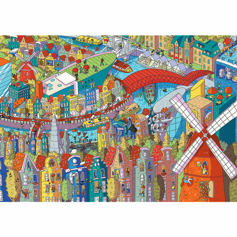 Trefl Puzzle UFT Eye Spy Sneaky Peakers - Amsterdam, Niederlande, 1000 Teile, 68.3 x 48 cm, 10710