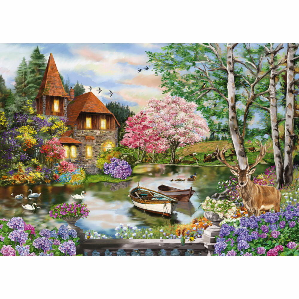 Schmidt Spiele Haus am See, Standard Puzzle, Erwachsenenpuzzle, 1000 Teile, 58985