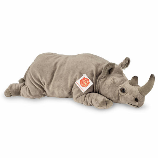 Teddy Hermann Collection Nashorn Liegend, Kuscheltier, Stofftier, Plüschtier, Wildtier, Grau, 45 cm, 905936