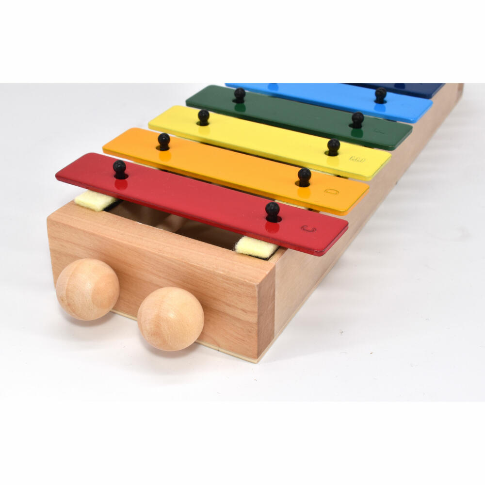 Voggenreiter Mein erstes Glockenspiel-Set für den Kindergarten und die Schule, 12-tlg., Xylophon, Musikinstrument, Schlaginstrument, Kinder, 1350