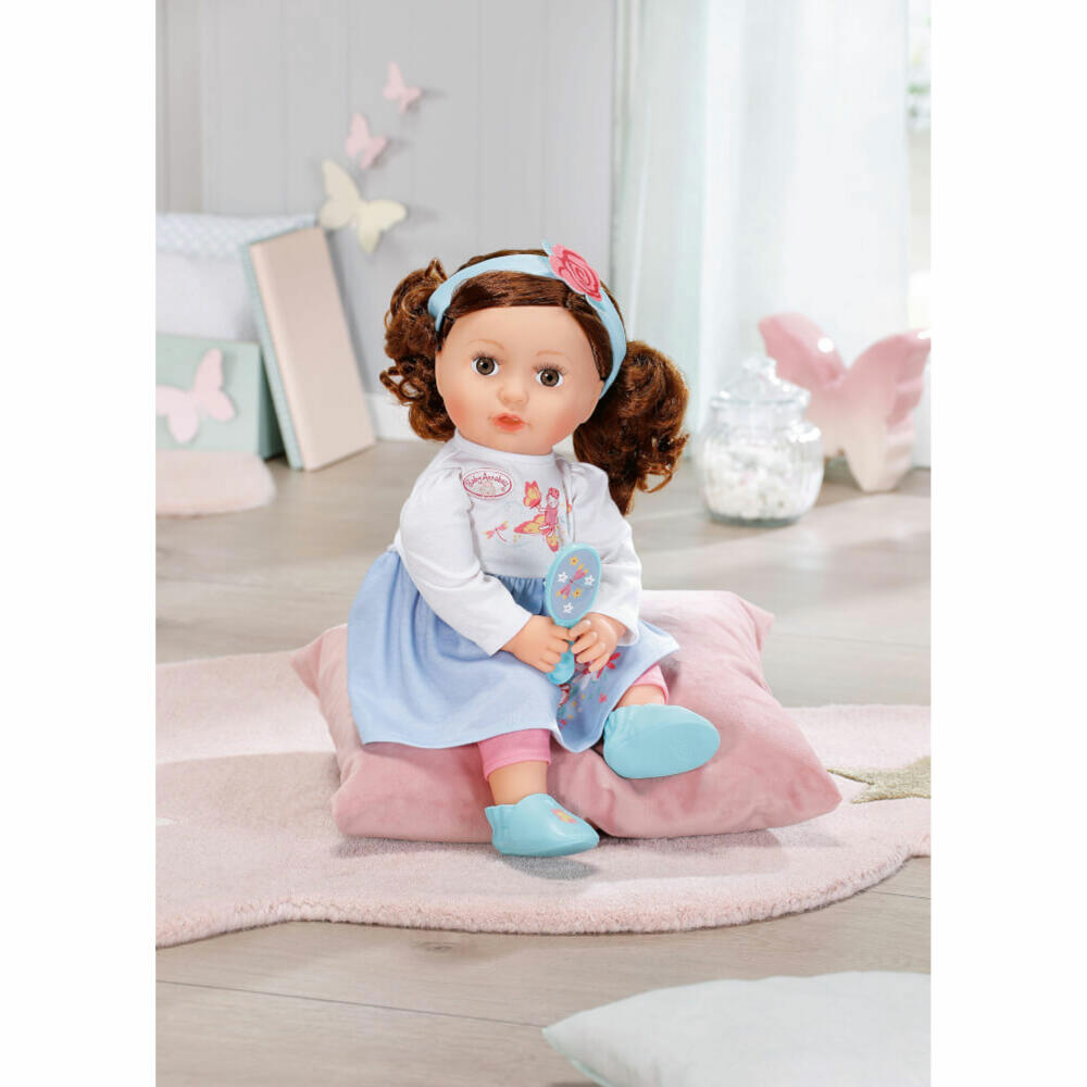 Zapf Creation Baby Annabell Sophia Brünett, Spielpuppe, Puppe mit Haaren, Weicher Körper, 43 cm, 707234