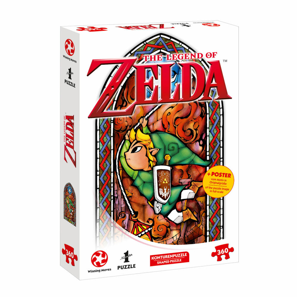 Winning Moves Puzzle Zelda Link Adventurer, Legespiel, Puzzles, Kinderpuzzle, 360 Teile, 11392