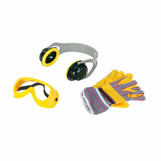 Theo Klein Bosch Zubehörset, 3-tlg., Kindwerkzeug, Schutzbrille, Handschuhe, Kinder Spielzeug, 8535