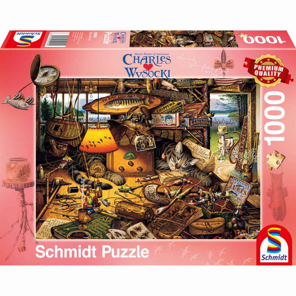 Schmidt Spiele Puzzle Max in den Adirondacks Mountains, Charles Wysocki, Erwachsenenpuzzle, Premium, 1000 Teile, 59994