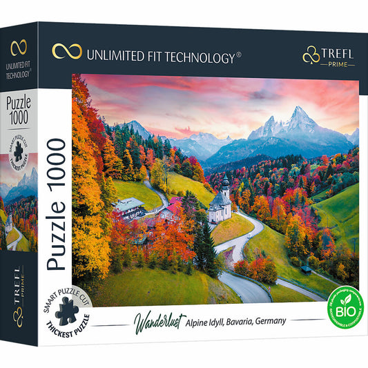 Trefl Puzzle UFT Wanderlust: Alpenidylle, Bayern, 1000 Teile, 68.3 x 48 cm, 10703