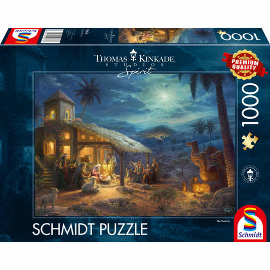 Schmidt Spiele Spirit Jesu Geburt, Thomas Kinkade, Puzzle, Erwachsenenpuzzle, 1000 Teile, 59676