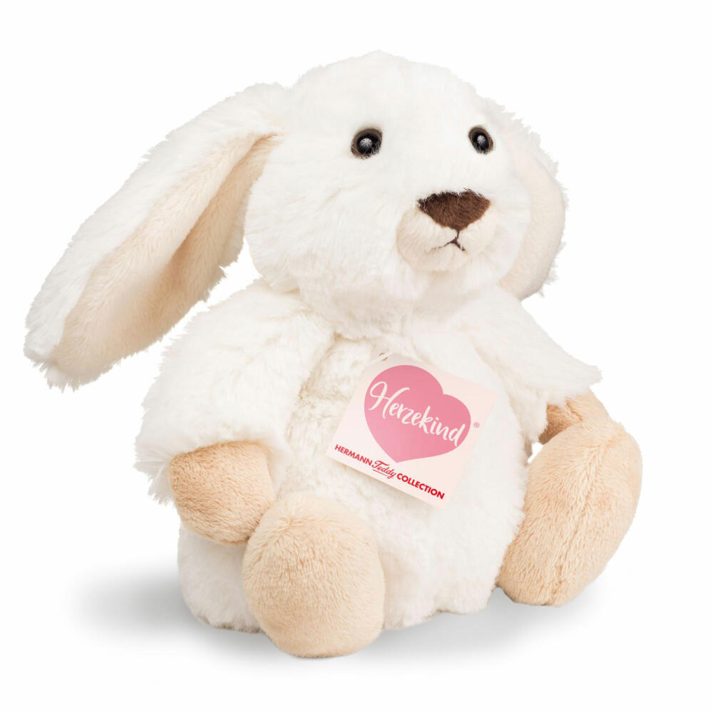 Teddy Hermann Häschen Poppi, Kuscheltier, Stofftier, Plüschtier, Hase, Plüsch, Weiß, 15 cm, 938569