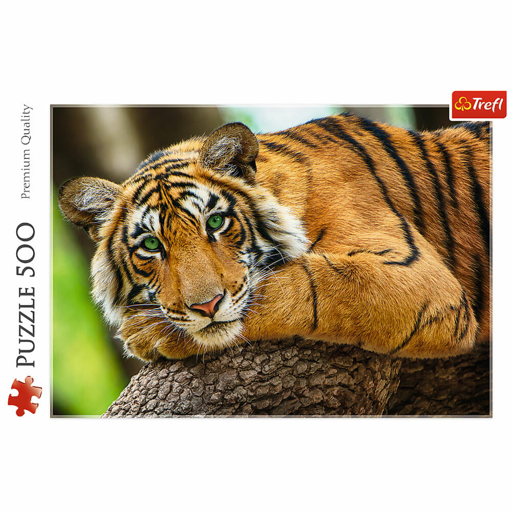 Trefl Puzzle Tiger Poträt, Raubkatze, 500 Teile, 48 x 34 cm, 37397